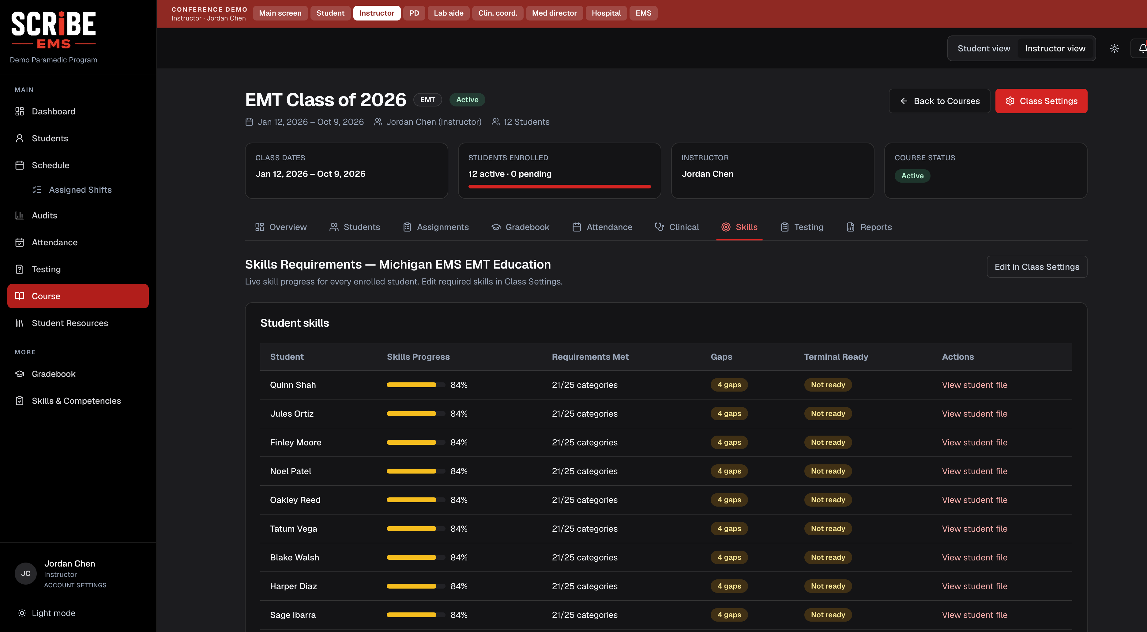 Skills Tracking in SCRiBE